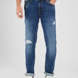 Spykar Blue Skinny Fit Distressed Jeans-picture-34