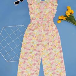 YU by Pantaloons Kids Multicolor Floral Print Jumpsuit-image-90
