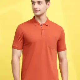 Cloak & Decker by Monte Carlo Orange Regular Fit Polo T-Shirt-image-22