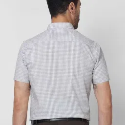 Park Avenue Light Grey Regular Fit Check Shirt image 2