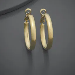 Kushal's Fashion Jewellery Gold-Plated Circular Hoop Earrings-image-24