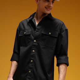 HERE&NOW Opaque Solid Casual Shirt-picture-19