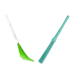 JEEBU Light Green & Light Blue 108 cm Adjustable Plastic Broom (Pack of 2)-picture-44