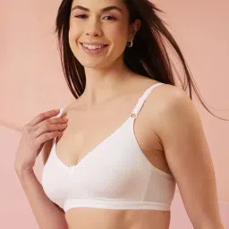 Clovia White Cotton T-Shirt Bra-picture-24