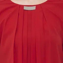 G0-4 IT Women Embellished Round Neck Pleated Top image 2