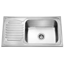 Jayna Signature Collection Jupiter 36x20 inch Matt Finish Stainless Steel Single Bowl Kitchen Sink with Drain Board, SBSD 03 (Premium)-picture-9