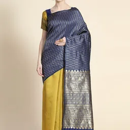 Snofi Creation Ethnic Motifs Zari Kanjeevaram Saree-picture-19