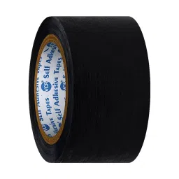 VCR 45 m x 48 mm Waterproof Textile Fibre Black Duct Tape, 12 Rolls Per Pack image 2