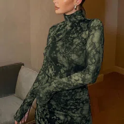 StyleCast Printed Hooded Bodycon Mini Dress-picture-15