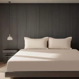 SANSAAR A D'DECOR BRAND LIVE CONSCIOUSLY Rose Water 1 Bedsheet with 2 Pillow Covers (King)-picture-31