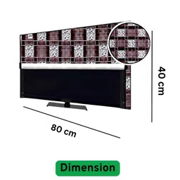 Kalra Magic Brown & White Printed Dustproof & Waterproof 32 Inch Tv Cover image 2