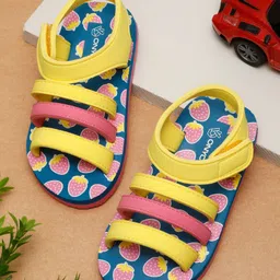 ONYC Strawberries Designed Colour Blocked Sandals - Navy Blue-picture-13