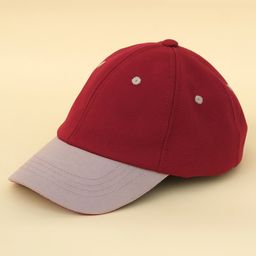 DukieKooky Cotton Colour Blocked Baseball Cap - Red - Circumference - 53 cm-picture-36