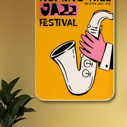SAF Yellow & Black Jazz Festival Wood Wall Art-image-63