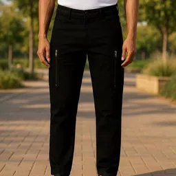 CINOCCI Men Relaxed Cargos Trousers-picture-38