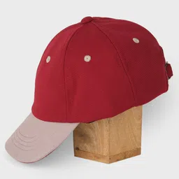 DukieKooky Cotton Colour Blocked Baseball Cap - Red - Circumference - 53 cm image 3