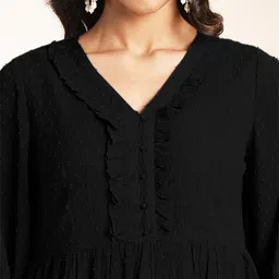 KALINI Self-Designed V-Neck Peplum Top With Trousers Co-Ords image 4