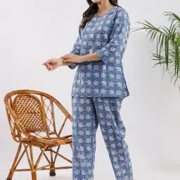 SAY Blue Printed Pyjamas Set image 3