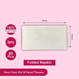 Axon Facial Tissue 2 Ply 20x19 cm 80 Pcs Per Packet, AF80-4 (Pack of 4) image 2