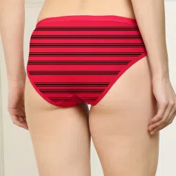 AROUSY Red & Green Printed Bikini Panties - Pack Of 3 image 3