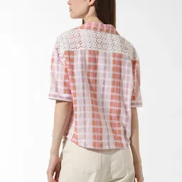Only Pink Cotton Checks Shirt image 3