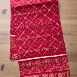 BANARASI WALA Ethnic Motifs Pure Cotton Handloom Block Print Saree image 5