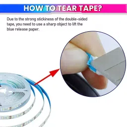 amiciVision LED Strip Light Blue 120 LEDs/m & Length 5 m image 3