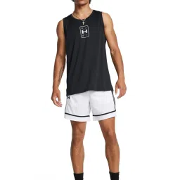 Under Armour White Loose Fit Sports Shorts image 3
