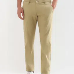 Allen Solly Beige Cotton Slim Fit Trousers-image-96