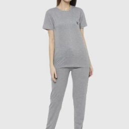 Vimal Jonney Grey Regular Fit Pajama Set-picture-1