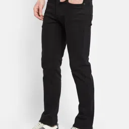 Octave Black Cotton Regular Fit Jeans image 3
