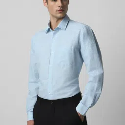 Van Heusen Blue Regular Fit Checks Shirt image 3