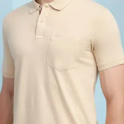 Cloak & Decker by Monte Carlo Beige Regular Fit Polo T-Shirt image 5