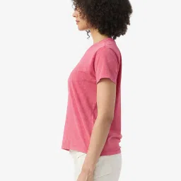 The Souled Store Fuchsia Pink Regular Fit T Shirt image 3