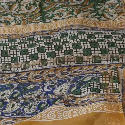 Unnati Silks Green Printed Saree With Unstitched Blouse image 3