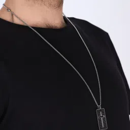 Police Silver Color Necklace for Men - PJ.26385PSS/01 image 3