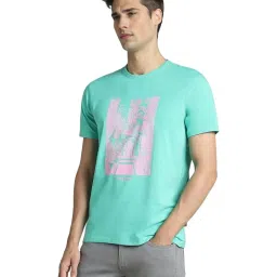 Simon Carter London Green Printed Slim Fit T-Shirt image 3