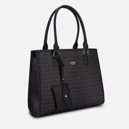 LAVIE LUXE Black Printed Large Satchel Handbag with Pouch image 3