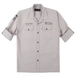 Cavio Kids Grey Cotton Shirt-picture-5