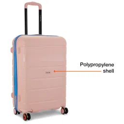 Nasher Miles Peach Jupiter Medium Hard Sided Checked Luggage image 3