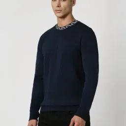 Van Heusen Navy Slim Fit Sweatshirt image 3
