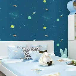 INDIAN ROYALS Yellow & Blue Printed Durable Waterproof Wall Sticker-image-41