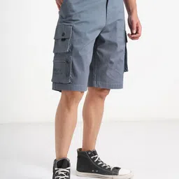 Highlander Men Mid-Rise Cargo Shorts-image-95