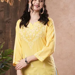 ADA Ethnic Motifs Embroidered Thread Work Thread Work Kurti-picture-27