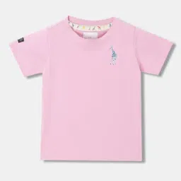 Blue Giraffe Kids Pink Cotton T-shirt-image-20