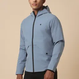 Allen Solly Blue Regular Fit Hooded Jacket image 3