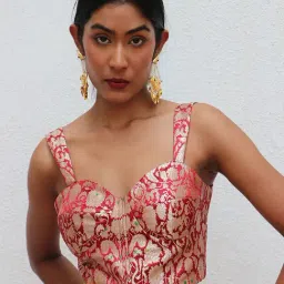 Chidiyaa Nargiz Juhi Khimkab Brocade Blouse-image-4