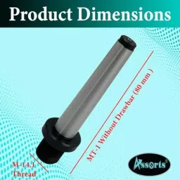 Assorts Quality Arbor Alloy Steel MT1 Shank M14x1 Fully Threaded image 4