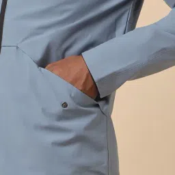 Allen Solly Blue Regular Fit Hooded Jacket image 5