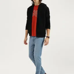 United Colors Of Benetton Black Relaxed Fit Printed Hoodie image 4